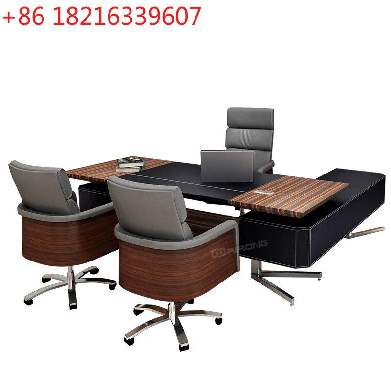 Office Furniture Plus - ชุดเฟอร์นิเจอร์สำนักงานส่วนตัวขนาดเล็ก TAO โต๊ะทำงานผู้บริหารไม้ ดีไซน์สไตล์ลอฟท์ สำหรับบ้าน ห้องทำงาน