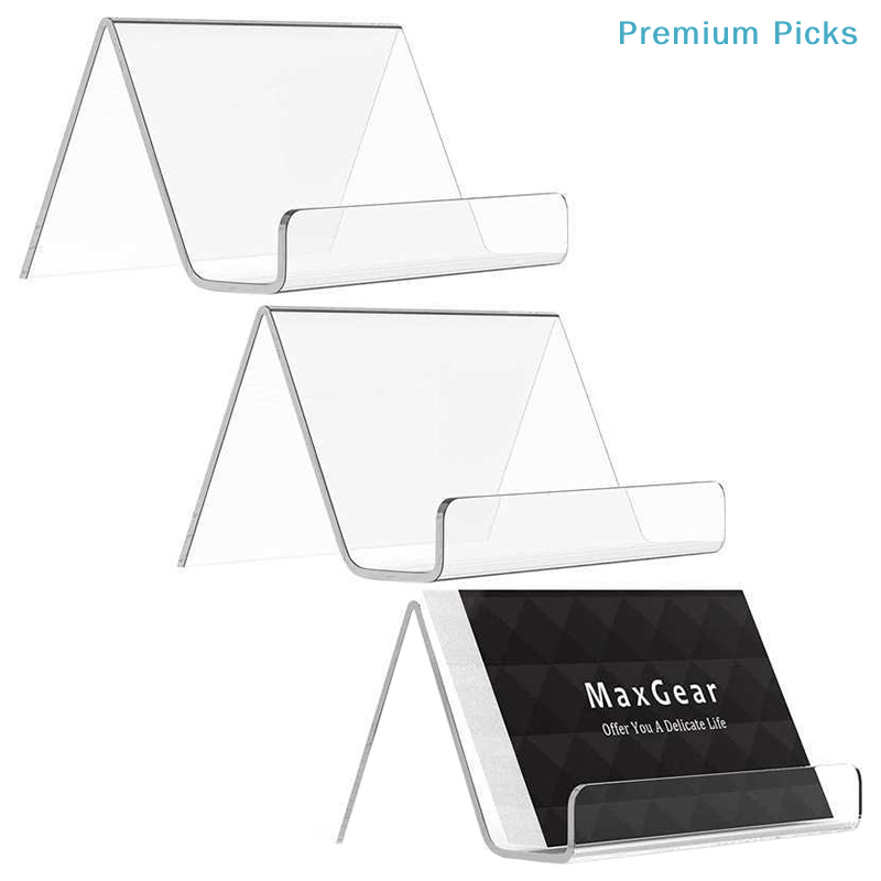 Office Furniture Design - ที่วางนามบัตรอะคริลิกใสแบบพกพาสำหรับโต๊ะทำงาน ชั้นวางของ กล่องเก็บของ ที่วางโชว์สินค้า อุปกรณ์สำนักงานและร้านอาหาร