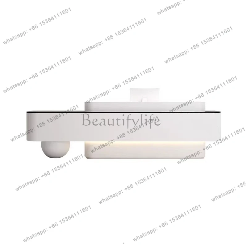 Office Furniture Com - ขายตรงจากโรงงาน โต๊ะรับรองแขกหน้าเคาน์เตอร์ลายหินอ่อนเทียมทันสมัย สำหรับบริษัท โรงแรม ล็อบบี้ โต๊ะรับรองสำนักงาน