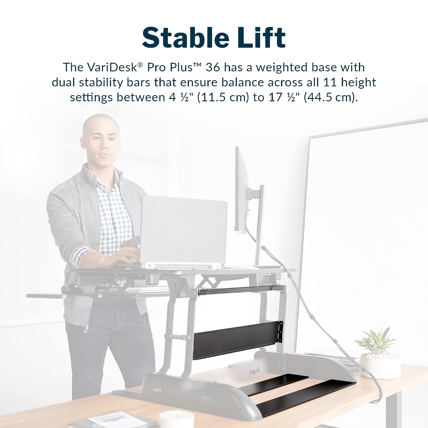 Desk Pro Plus 36 - ตัวแปลงโต๊ะ - Office Furniture Plus บทวิจารณ์และราคา