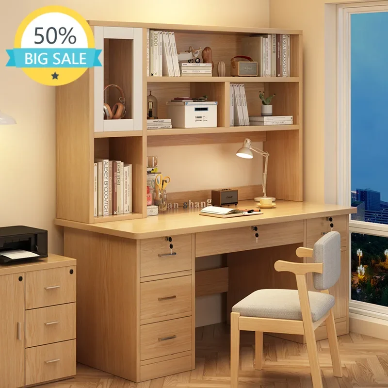 โต๊ะคอมพิวเตอร์ทันสมัยพร้อมชั้ - Office Furniture Okc บทวิจารณ์และราคา