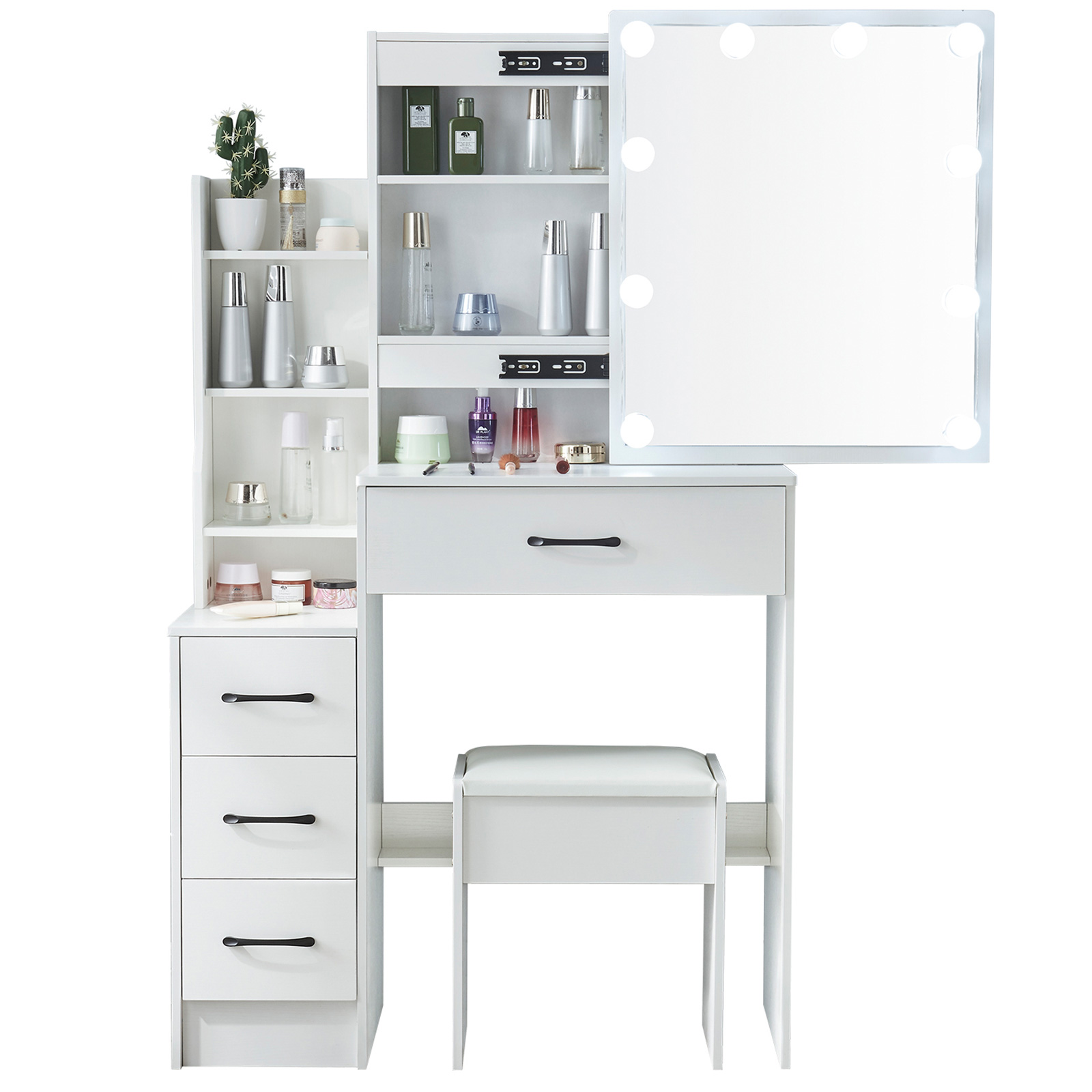 ชุดโต๊ะเครื่องแป้ง LED พร้อมกร - Office Furniture Okc บทวิจารณ์และราคา