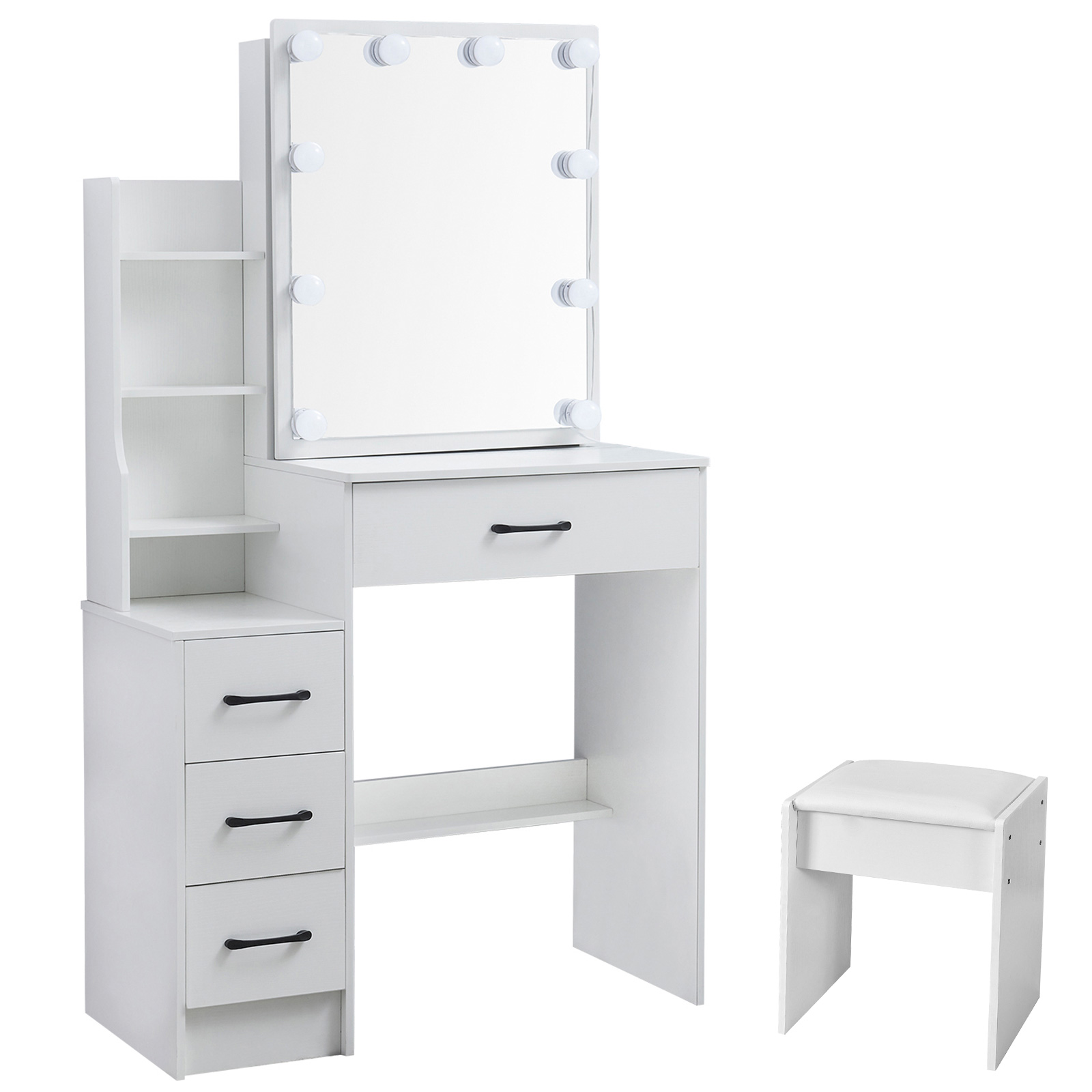 ชุดโต๊ะเครื่องแป้ง LED พร้อมกร - Office Furniture Okc บทวิจารณ์และราคา
